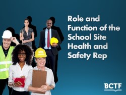 Role and Function of the School Site Health and Safety Rep