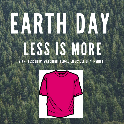 Earth Day Activities! Postcard & Less Is More Clothing Challenge