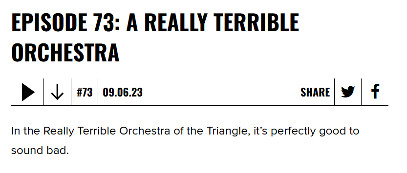 This is Love Podcast – Episode 73: “The Really Terrible Orchestra”